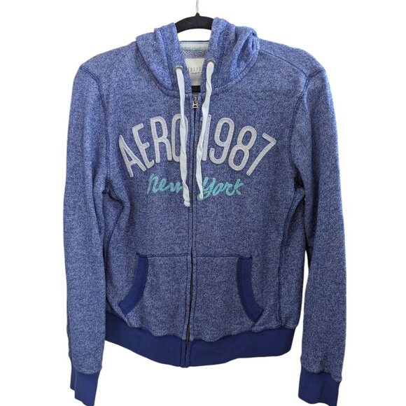 Aeropostale Blue Large Zip-up Jacket - Picture 1 of 3